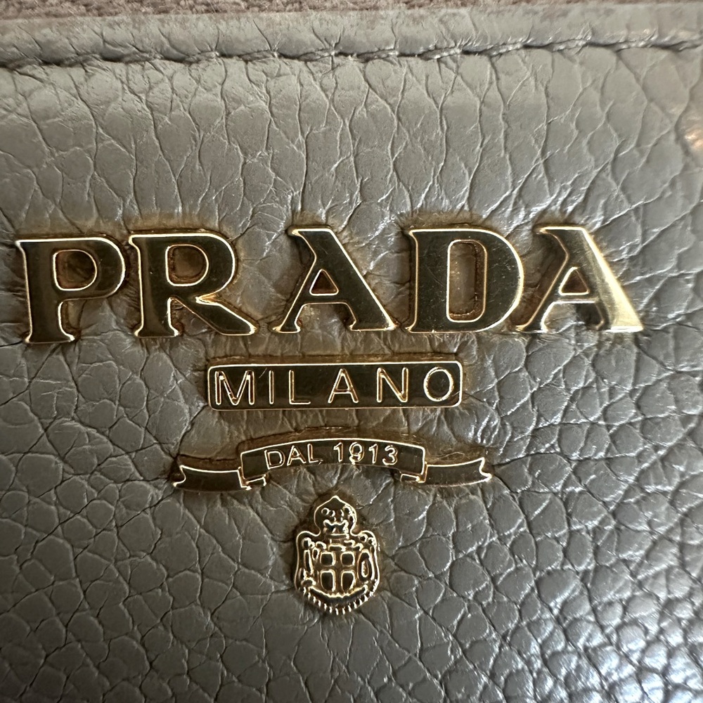 Prada Beige/Taupe Saffiano Leather Large Continental Zip Wallet - Picture 3 of 16